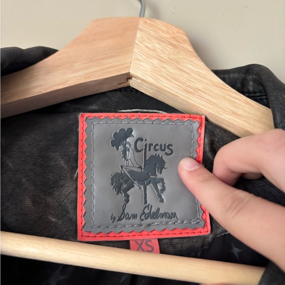 Circus by Sam Edelman Black Distressed Faux Leather Jacket - Picture 4 of 10